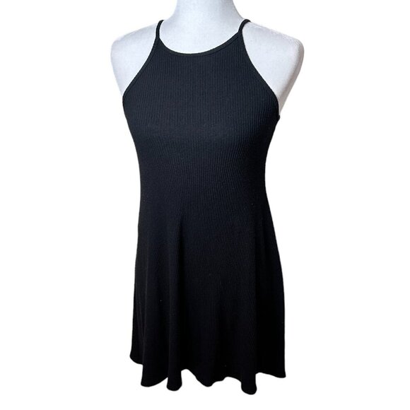 ANTHROPOLOGIE Saturday Sunday Ribbed A Line Halter Mini Short Dress size XS - Picture 1 of 9